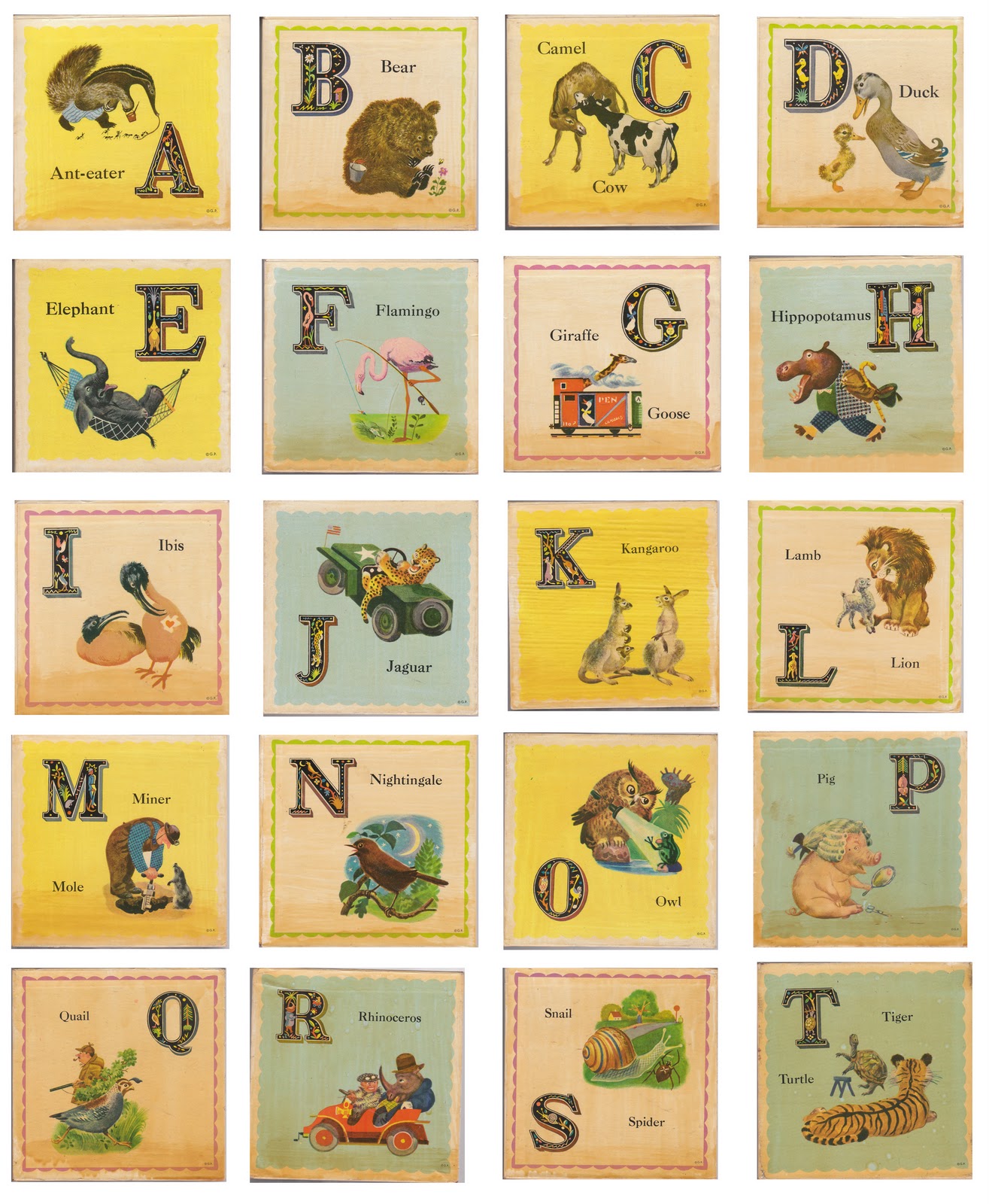 vintage alphabet letters clip art