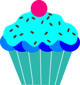 Blue Cupcake Clip Art 