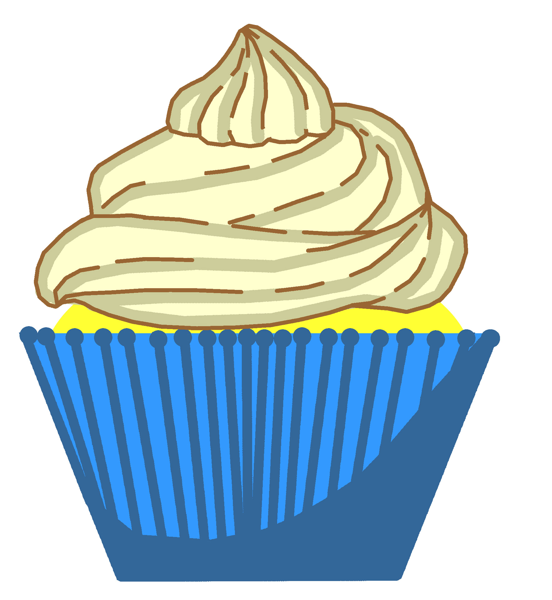 Blue cloud clipart cupcake