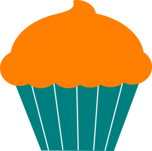 Orange Cupcake Clipart