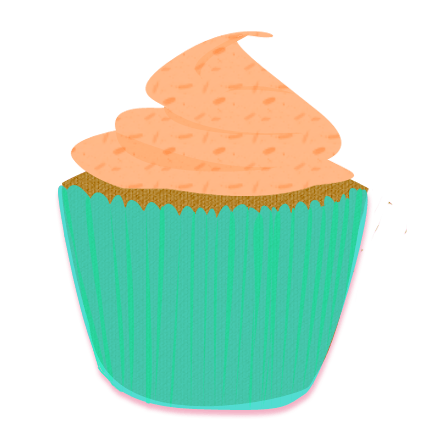 Cute turqiouse cupcakes clipart