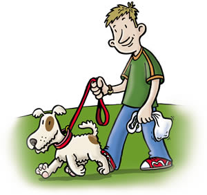 Clean after the dog clipart