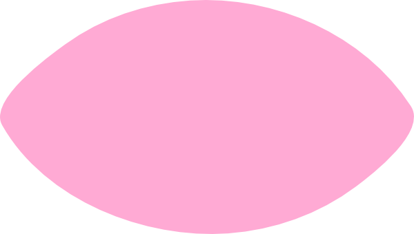 Pink Football Shape Clip Art 