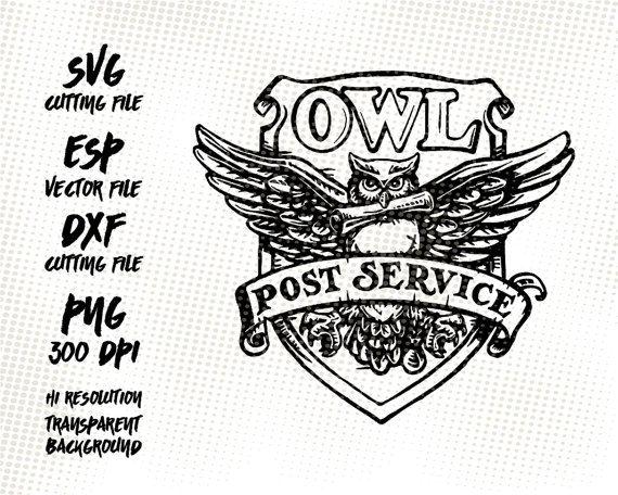 Owl Post Service Harry Potter Clipart Image by DarkSideStudio