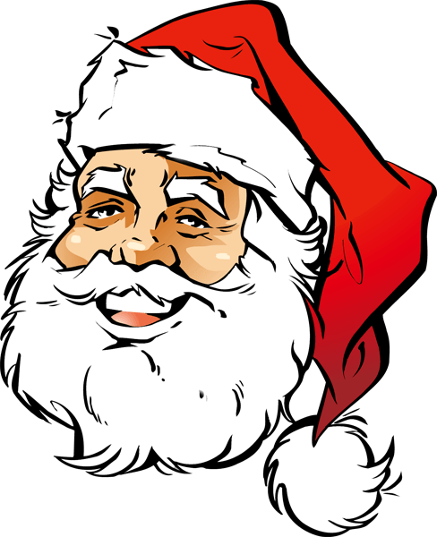 Santa Smiley Face Clipart