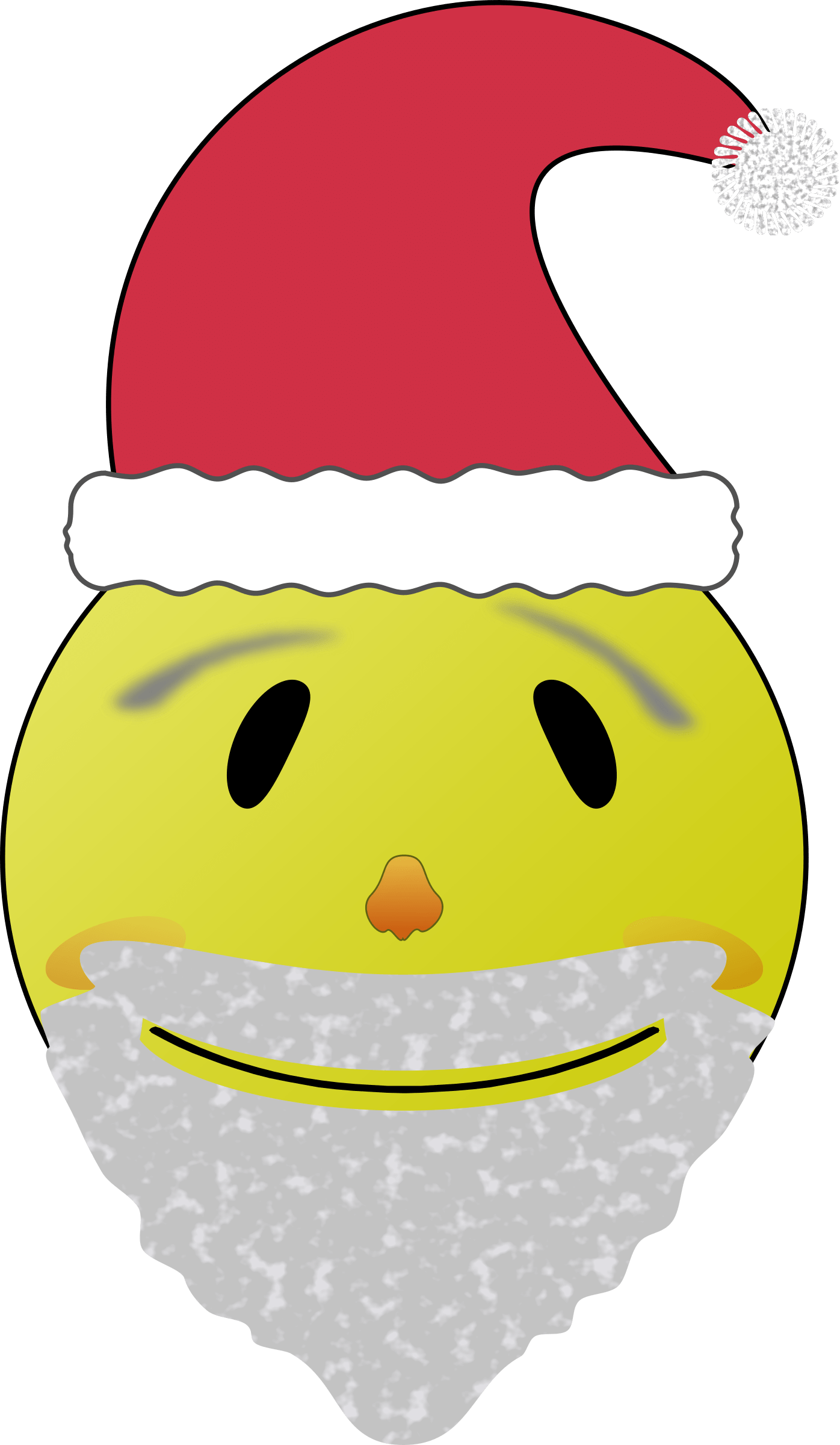Smiley Santa Vector Clipart