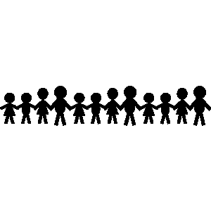 People hand in hand clipart