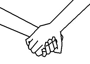 Cartoon Holding Hands Clipart