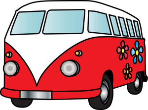 Hippie bus clip art