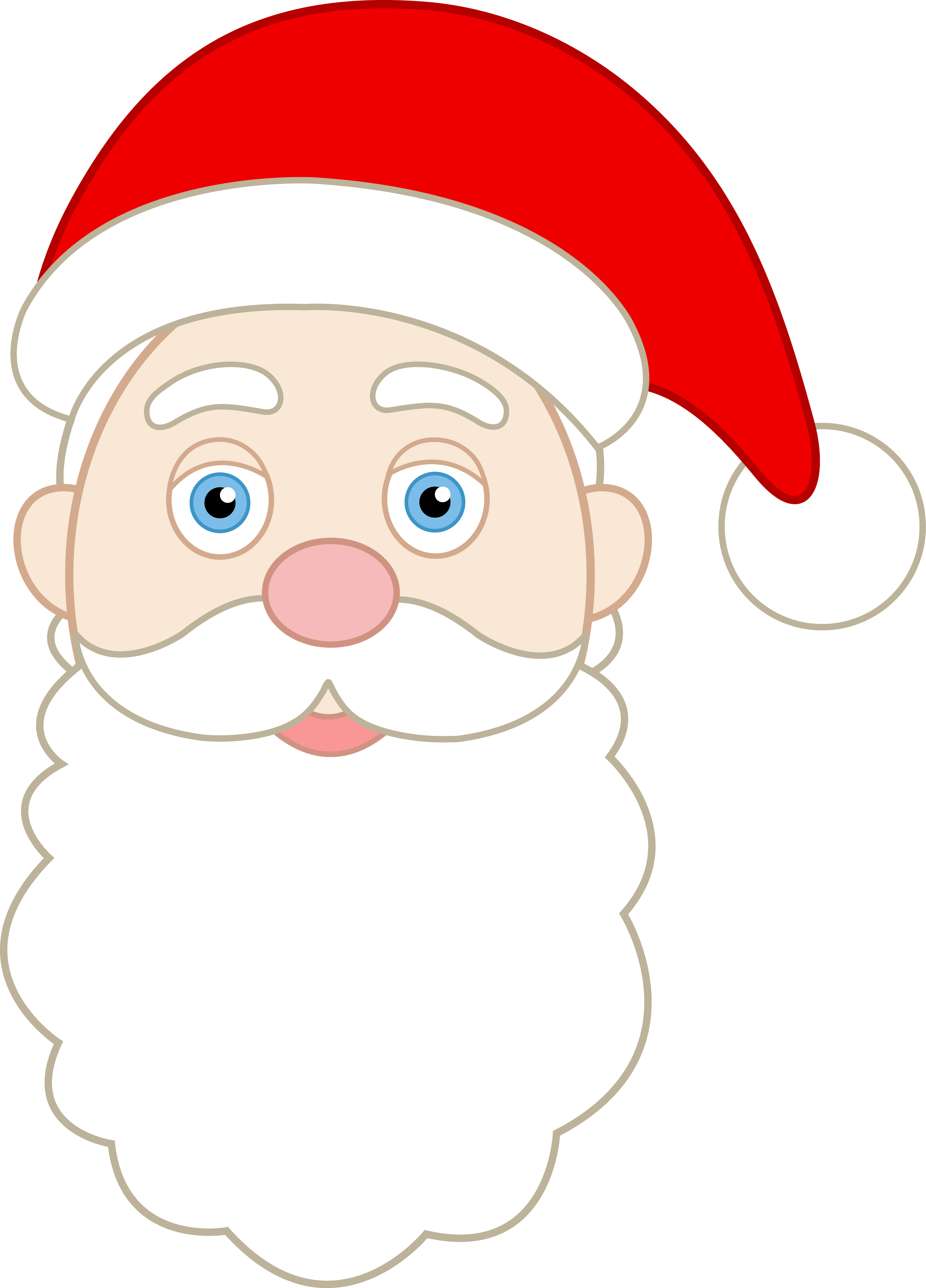Santa claus face clipart head