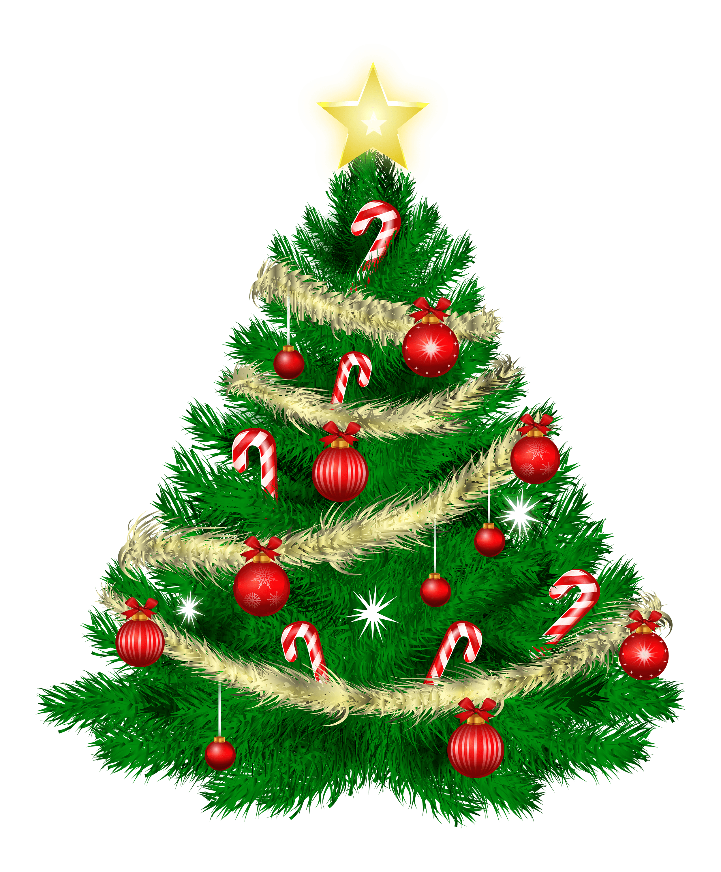 Classic christmas tree clipart