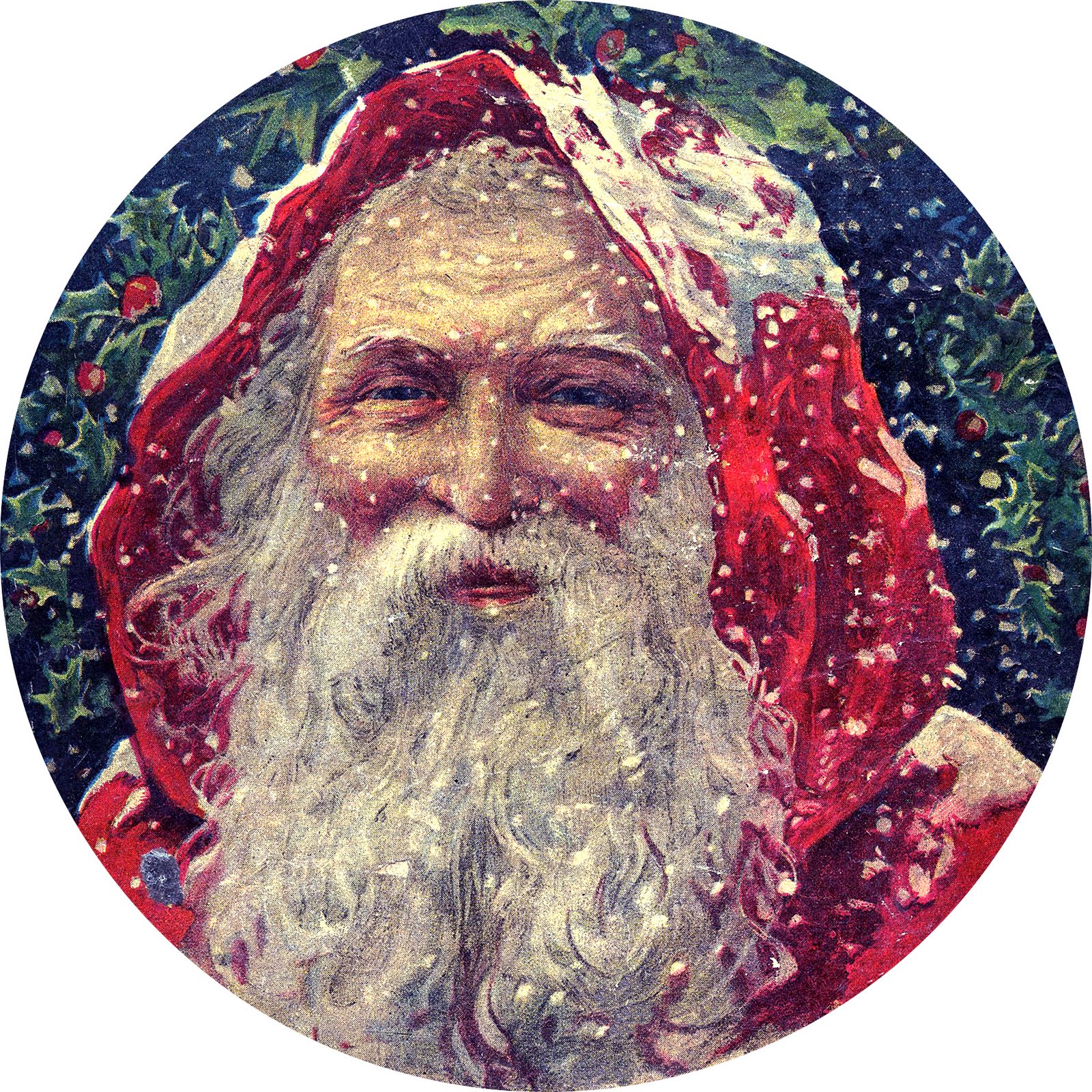 father christmas in victorian times clipart