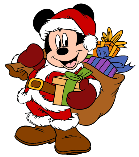 Classic mickey christmas clipart