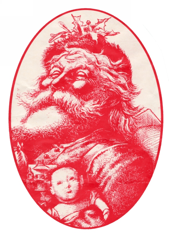 Victorian Santa Clipart