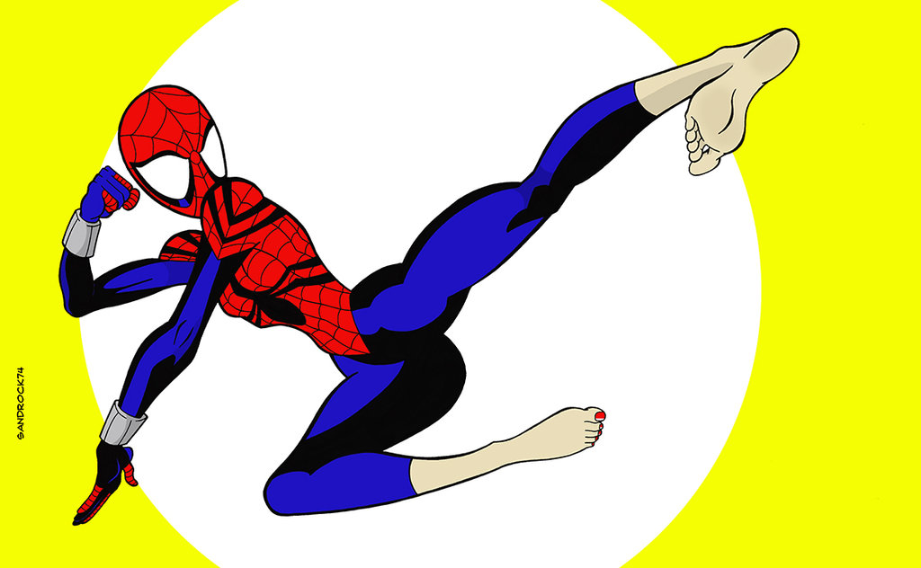 Clip Arts Related To : spider girl drawing easy. 