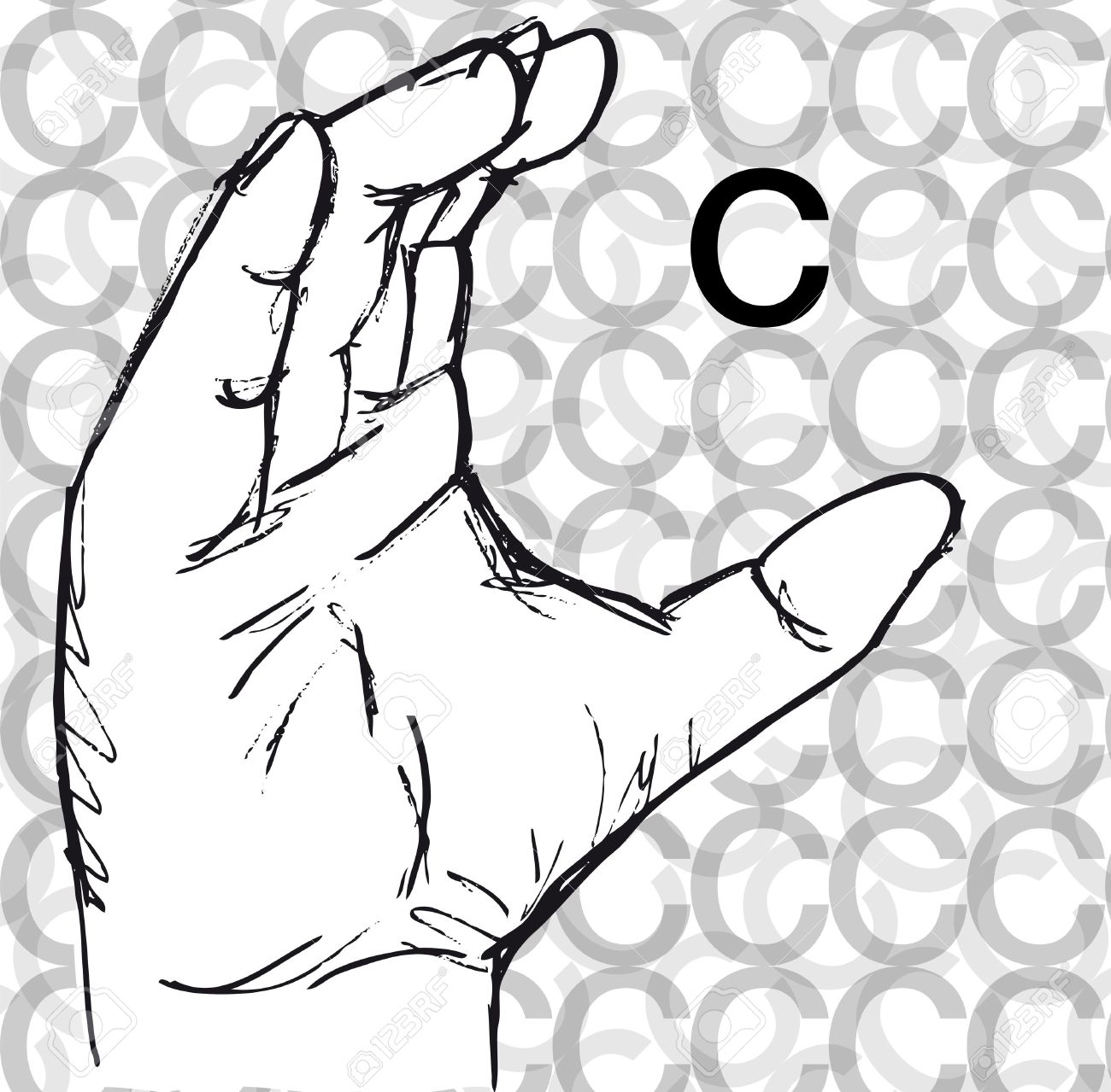 gesture clipart Cartoon Of Black And White Hand Gestures Royalty