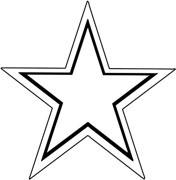 Star clip art outline free clipart image 4