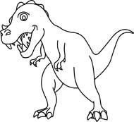 Clipart dinosaur black and white