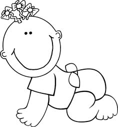 Black and white baby shower clipart