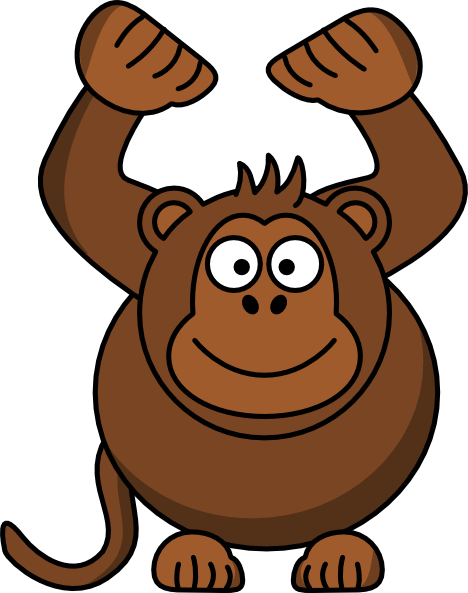 ape with arms up