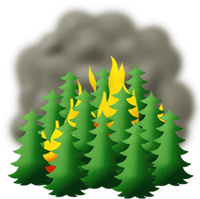 brush fire clipart no background