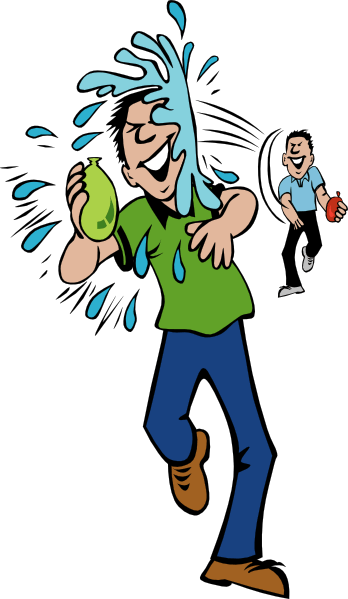 Water Fight Clipart