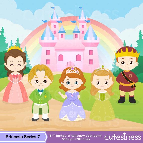 Disney Princess Clipart, DIY Birthday Party