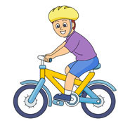 riding bikes clipart