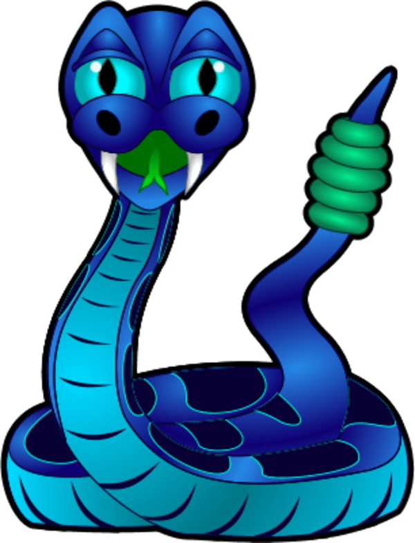 Blue snake clipart