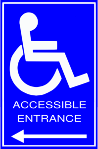 Accessable Entrance Sign Clip Art 