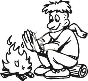 Camping Clipart Black And White