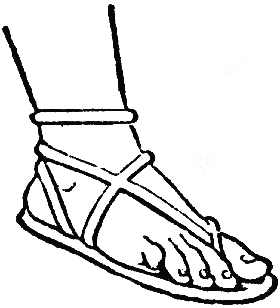 feet with sandals drawing - Clip Art Library