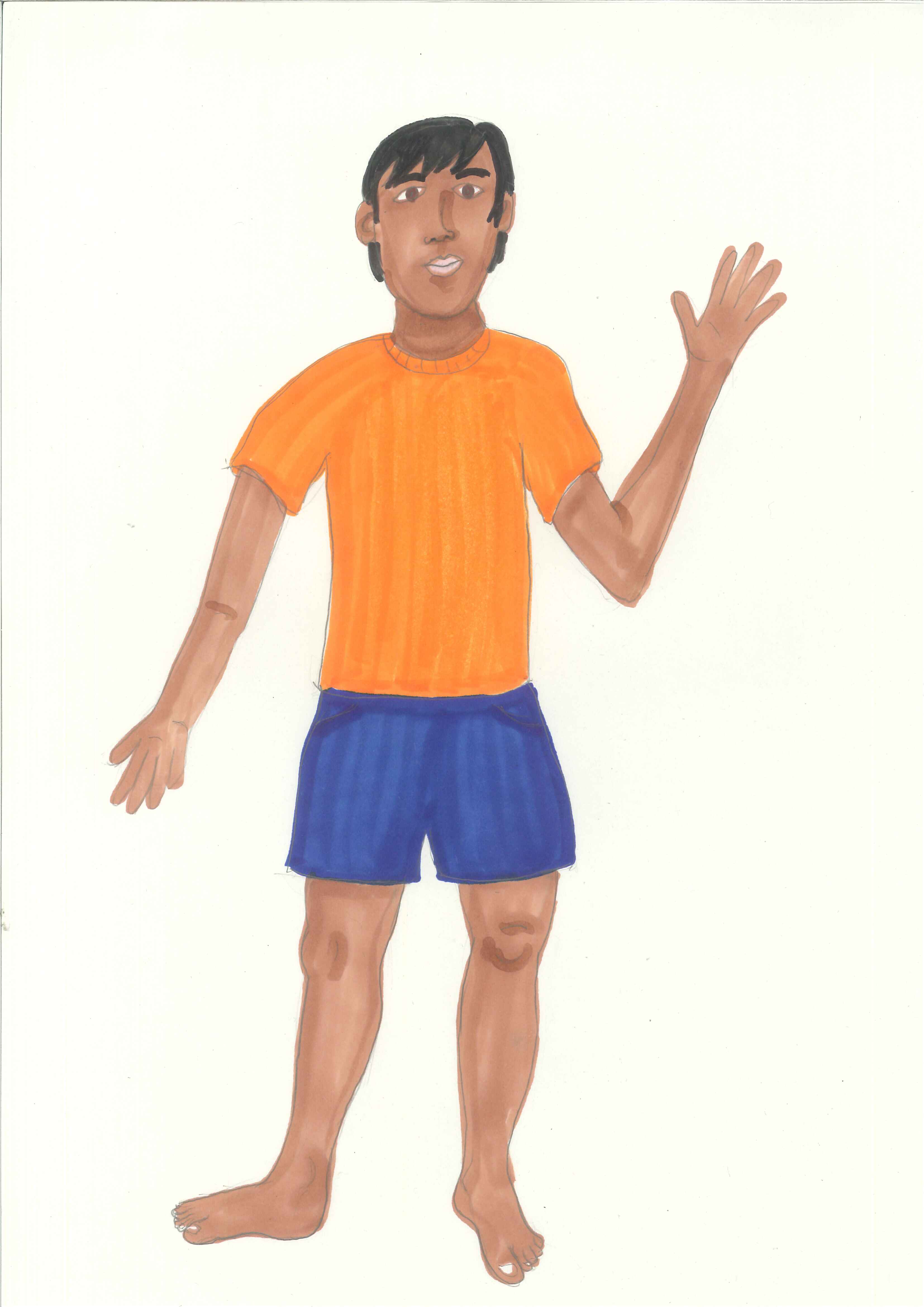 body of a boy clipart series