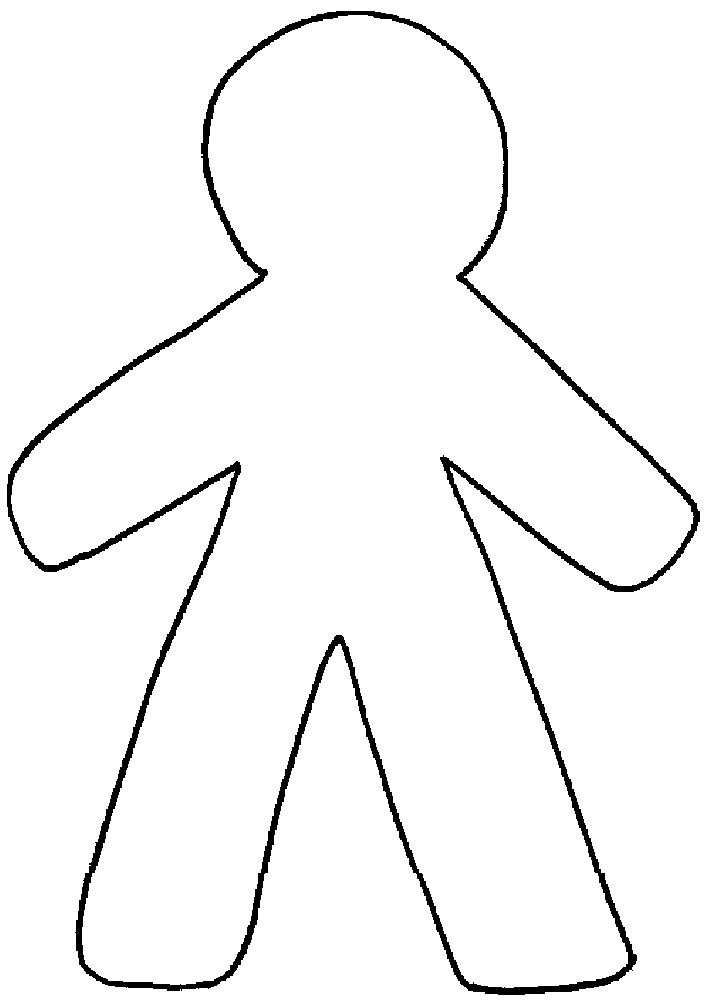 My Body Black And White Clipart