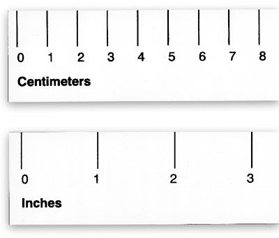real size centimeter ruler