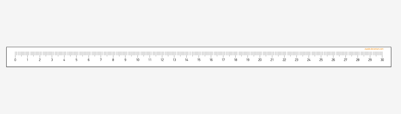 30 centimeter ruler