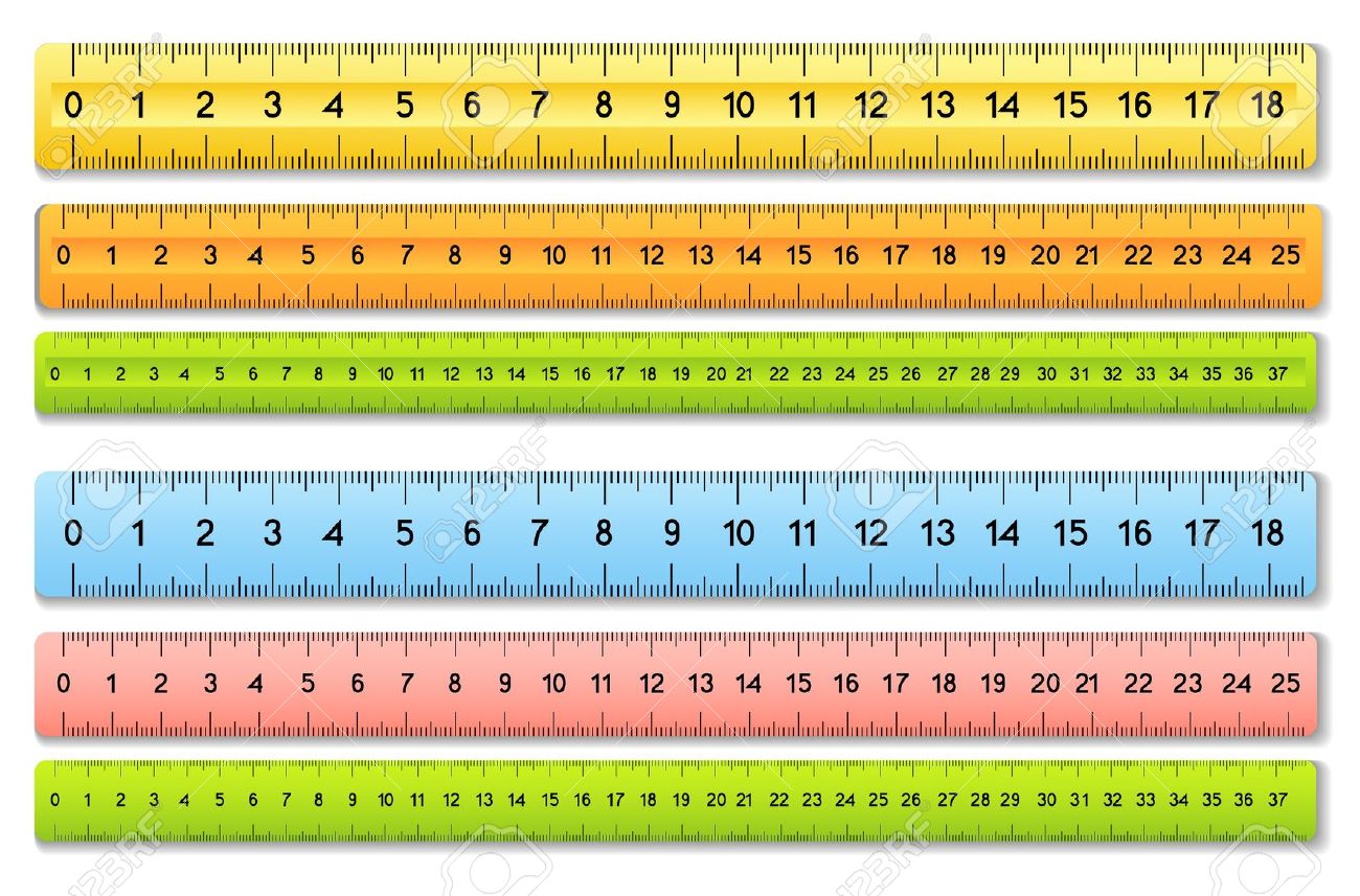 Ruler to color clipart
