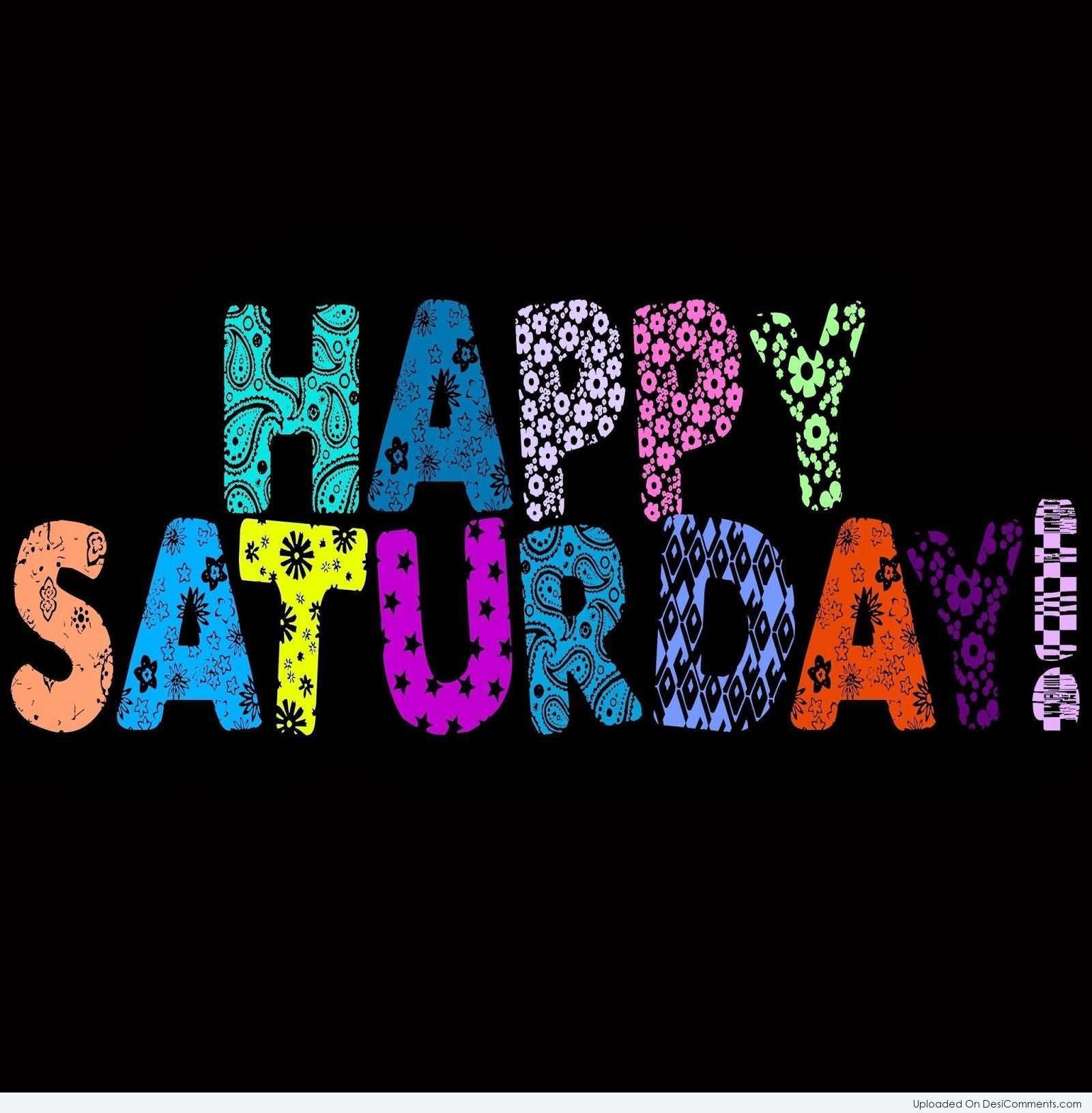 Happy Saturday Colorful Text Clipart Picture