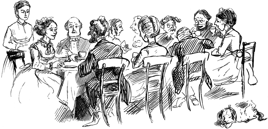 Dinner party clip art image