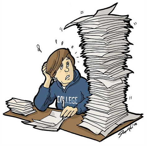 Stressed Out Student Clipart