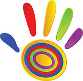 Colorful Hands Clipart