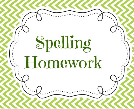 Spelling homework clipart