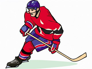 Free hockey clipart image