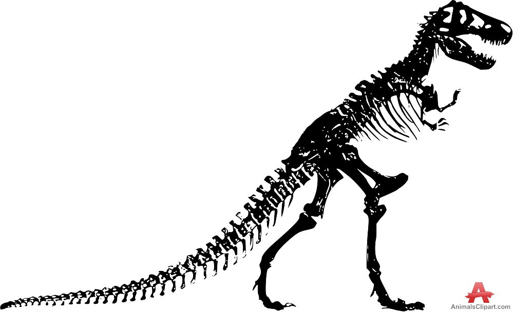 Tyrannosaurus Rex Skeleton Stencil Dinosaur