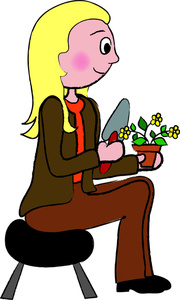 Gardening Cartoon Clipart Image