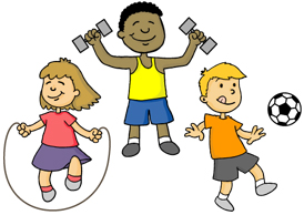 kids workout clipart