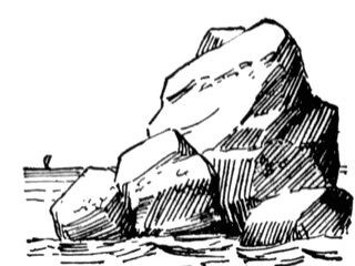 drawing of a big rock - Clip Art Library