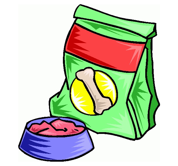 Dry dog food bag clipart
