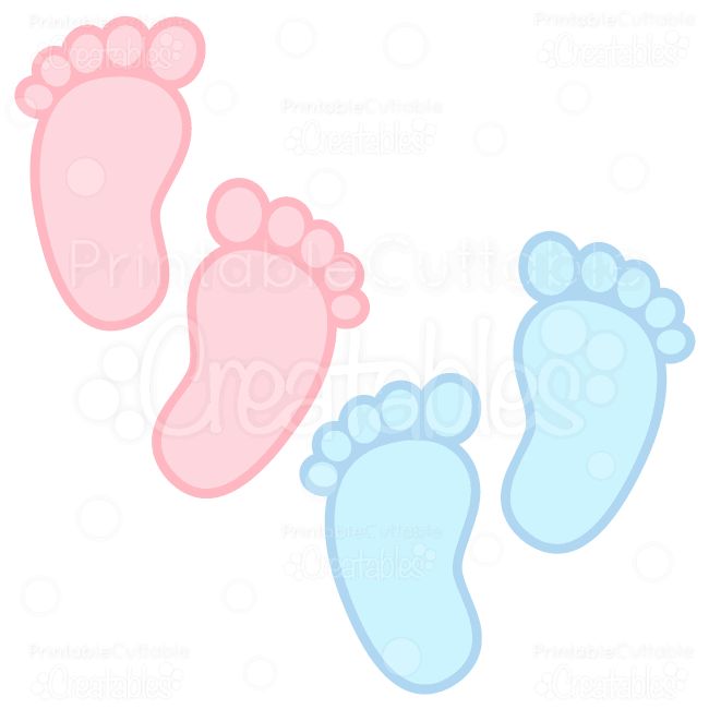 pink and blue baby footprints