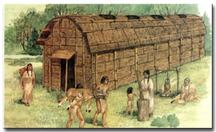 Native American Longhouse Clipart